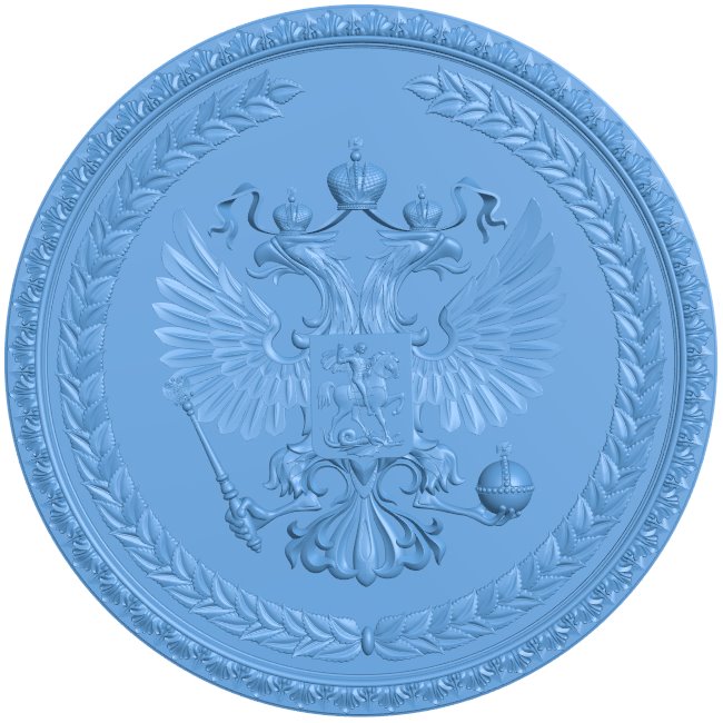 Coat of arms of Russia T0008110 download free stl files 3d model for CNC wood carving