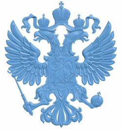 Coat of arms of Russia T0008310 download free stl files 3d model for CNC wood carving