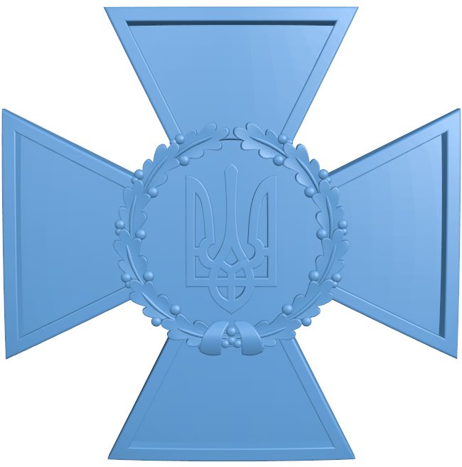 Coat of arms of Ukraine on the St. George Cross T0008112 download free stl files 3d model for CNC wood carving