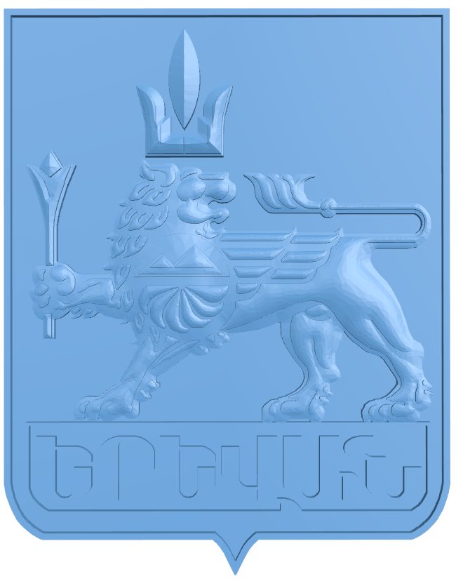 Coat of arms of Yerevan T0008113 download free stl files 3d model for CNC wood carving