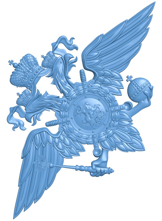Coat of arms of the Ministry of Internal Affairs T0008025 download free stl files 3d model for CNC wood carving