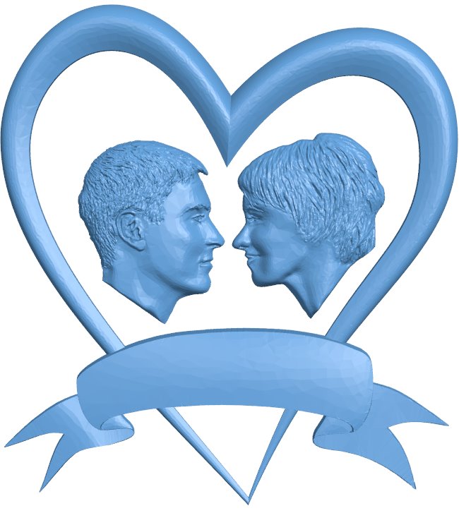 Couple painting T0008068 download free stl files 3d model for CNC wood carving