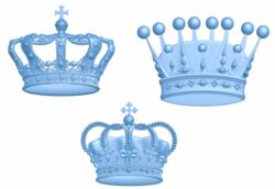 Crowns T0008069 download free stl files 3d model for CNC wood carving