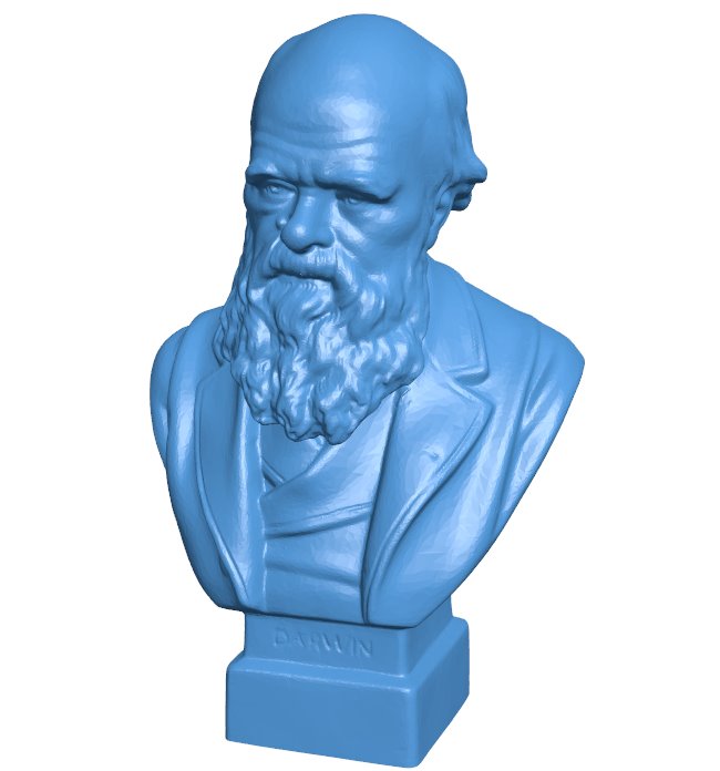 Darwin Bust B010611 3d model file for 3d printer