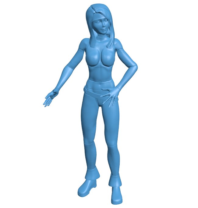 Doll girl B010675 3d model file for 3d printer