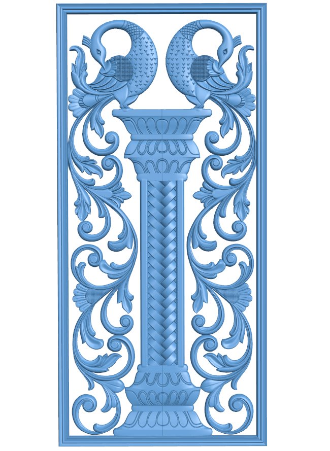 Door frame pattern T0008119 download free stl files 3d model for CNC wood carving