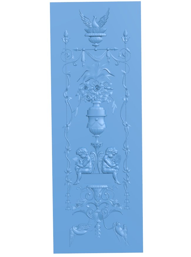 Door pattern T0008316 download free stl files 3d model for CNC wood carving