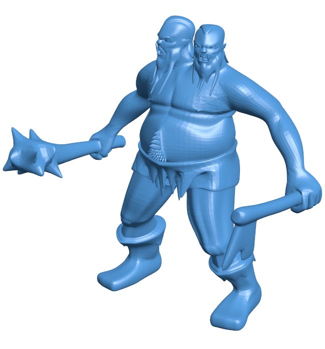 Ettin monster B010498 file Obj or Stl free download 3D Model for CNC and 3d printer