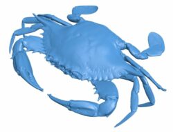 Female blue crab B010550 file 3d model for 3d printer