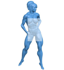 Female bodybuilder B010593 3d model file for 3d printer
