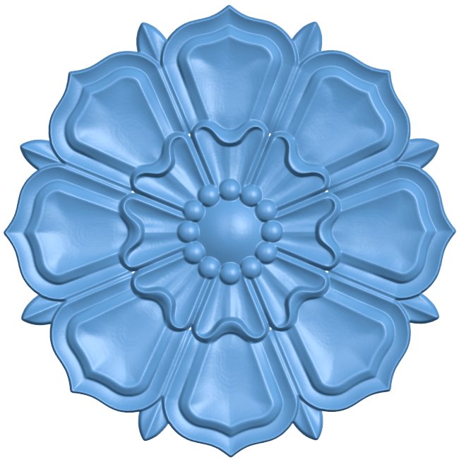 Flower pattern T0007789 download free stl files 3d model for CNC wood carving