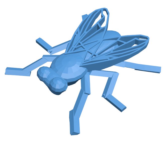 Fly B01051 file Obj or Stl free download 3D Model for CNC and 3d printer