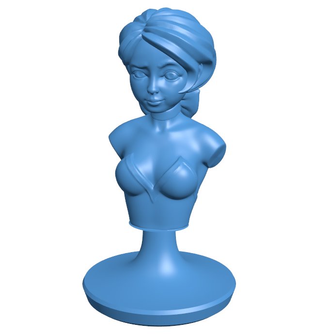 Girl in corset bust B010656 3d model file for 3d printer