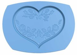 Heart shaped gingerbread mold T0008032 download free stl files 3d model for CNC wood carving