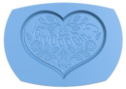 Heart shaped gingerbread mold T0008033 download free stl files 3d model for CNC wood carving