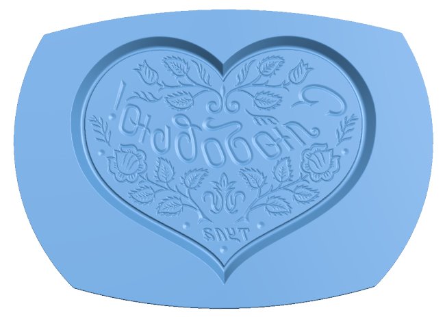 Heart shaped gingerbread mold T0008033 download free stl files 3d model for CNC wood carving