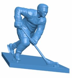 Hockey male B010535 file Obj or Stl free download 3D Model for CNC and 3d printer
