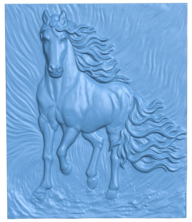 Horse painting T0008035 download free stl files 3d model for CNC wood carving