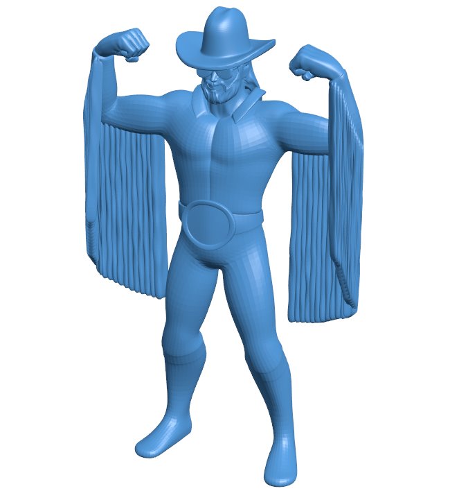 Human wrestler bard B010601 3d model file for 3d printer