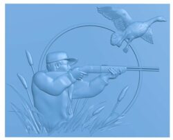 Hunting painting T0008130 download free stl files 3d model for CNC wood carving