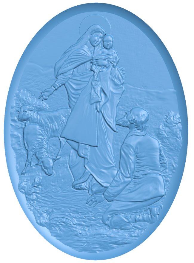 Icon of Virgin Mary T0007909 download free stl files 3d model for CNC wood carving