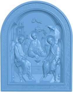 Icon of the Holy Trinity T0007844 download free stl files 3d model for CNC wood carving