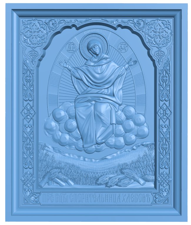 Icon of the Mother of God T0008131 download free stl files 3d model for CNC wood carving