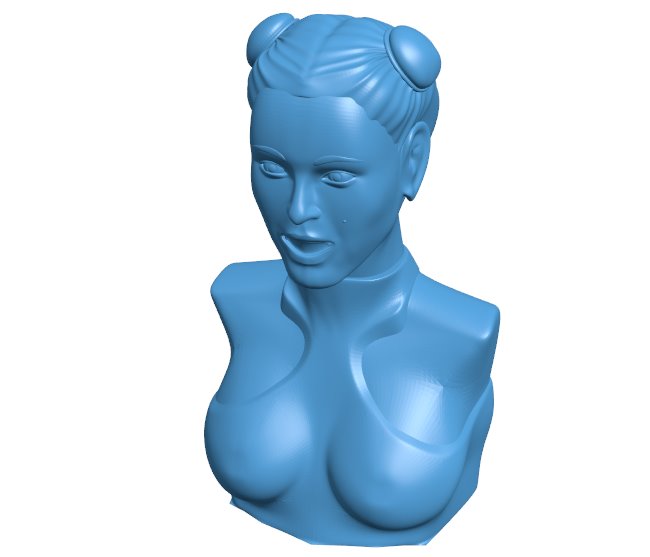 Japan girl bust B010665 3d model file for 3d printer