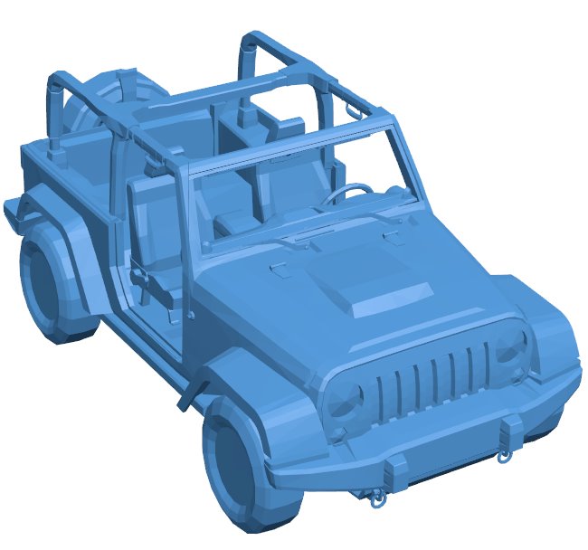 Jeep car B010623 3d model file for 3d printer