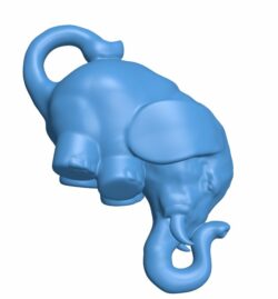 Keychain elephant B010499 file Obj or Stl free download 3D Model for CNC and 3d printer