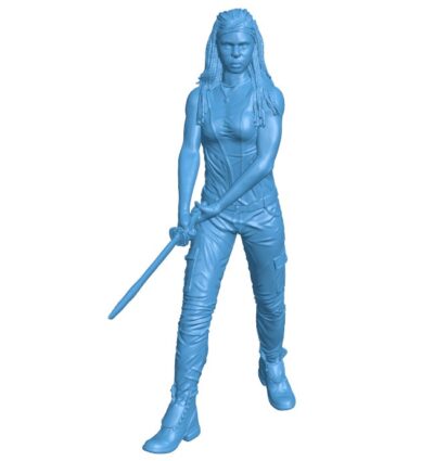 Mishon female zombie hunter B010663 3d model file for 3d printer