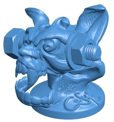 Monster head and screws B010653 3d model file for 3d printer