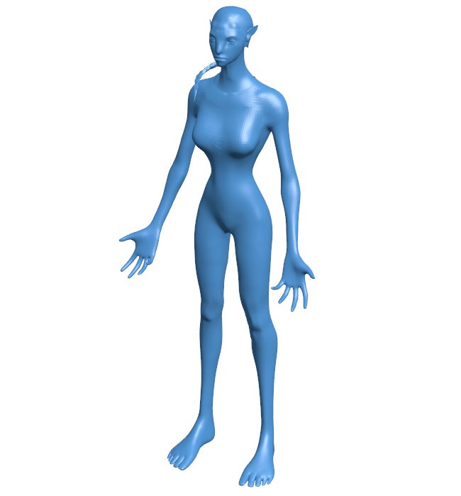 Na'vi female B010652 3d model file for 3d printer