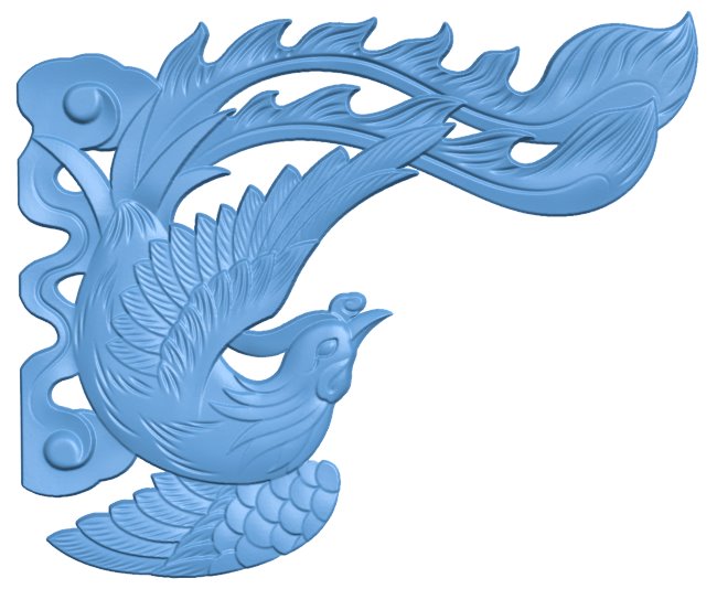 Phoenix pattern T0007815 download free stl files 3d model for CNC wood carving