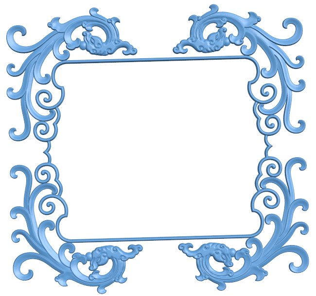 Picture frame or mirror T0007813 download free stl files 3d model for CNC wood carving