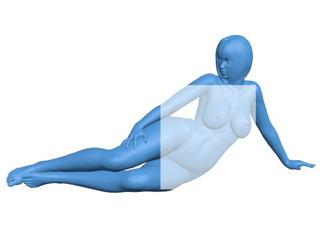 Relaxing girl B010599 3d model file for 3d printer