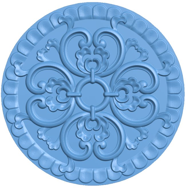 Round pattern T0007817 download free stl files 3d model for CNC wood carving