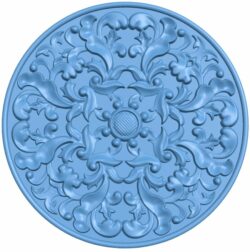 Round pattern T0007930 download free stl files 3d model for CNC wood carving