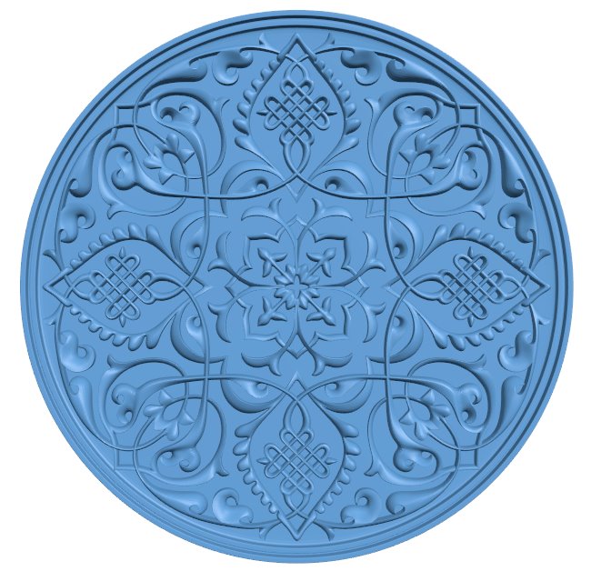 Round pattern T0007975 download free stl files 3d model for CNC wood carving