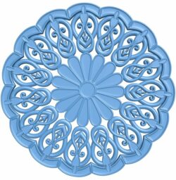 Round pattern T0008297 download free stl files 3d model for CNC wood carving