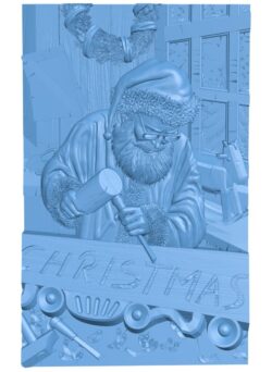 Santa Claus carpenter T0008218 download free stl files 3d model for CNC wood carving