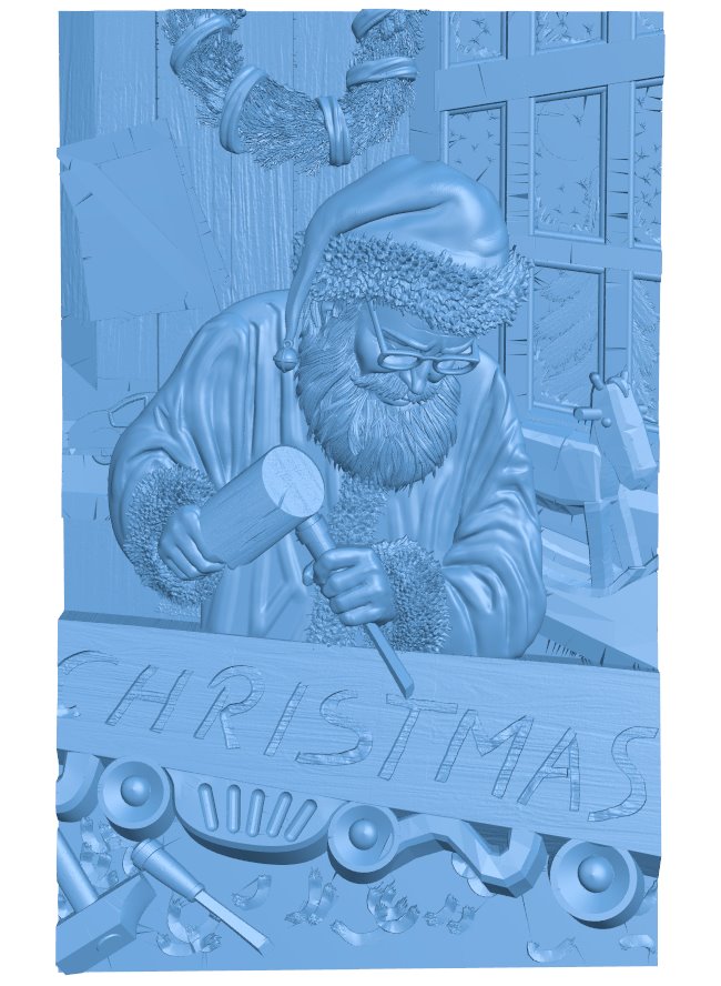 Santa Claus carpenter T0008218 download free stl files 3d model for CNC wood carving