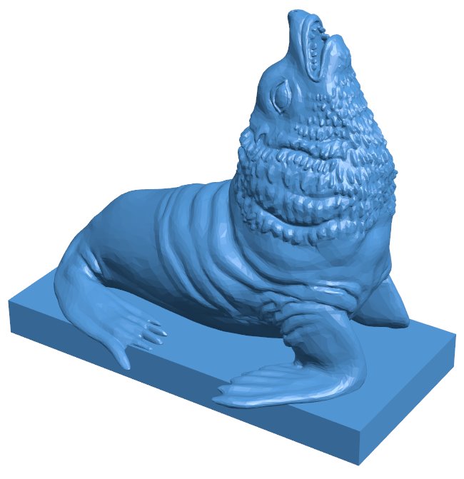 Sea lion B010564 3d model file for 3d printer
