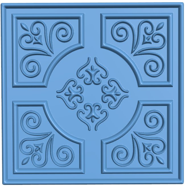 Square pattern T0007980 download free stl files 3d model for CNC wood carving