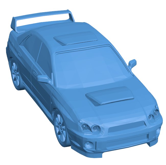 Subaru WRX STI 2.5 car B010641 3d model file for 3d printer