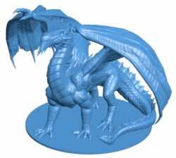 The dragon spread its wings B010635 3d model file for 3d printer