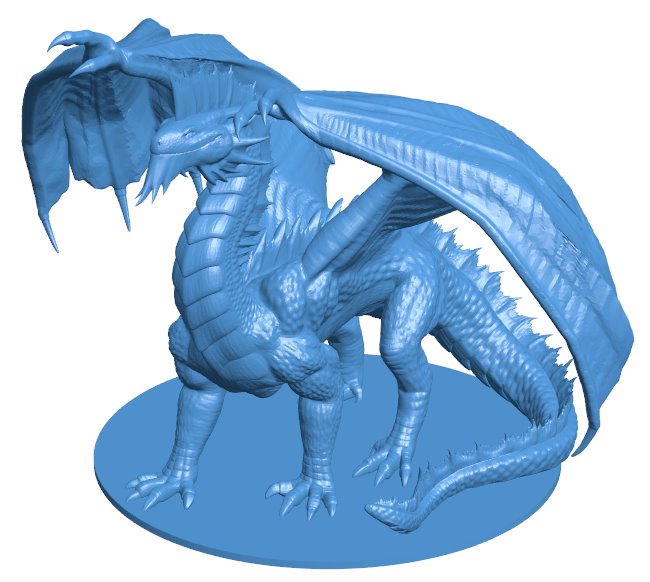 3D Printed Dragon: 3D Model with STL Files to 3D Print