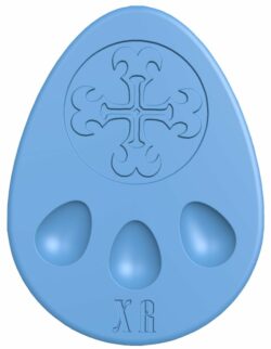 Triple easter tray T0007860 download free stl files 3d model for CNC wood carving