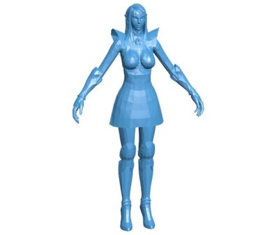 Warrior woman B010660 3d model file for 3d printer
