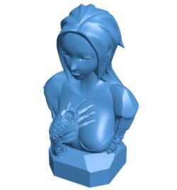 Women bust – robot B010502 file Obj or Stl free download 3D Model for CNC and 3d printer